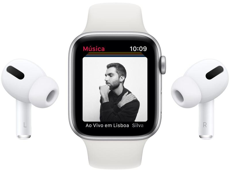 Apple Watch Nike Series 6 44mm Prateado - GPS + Cellular Pulseira
